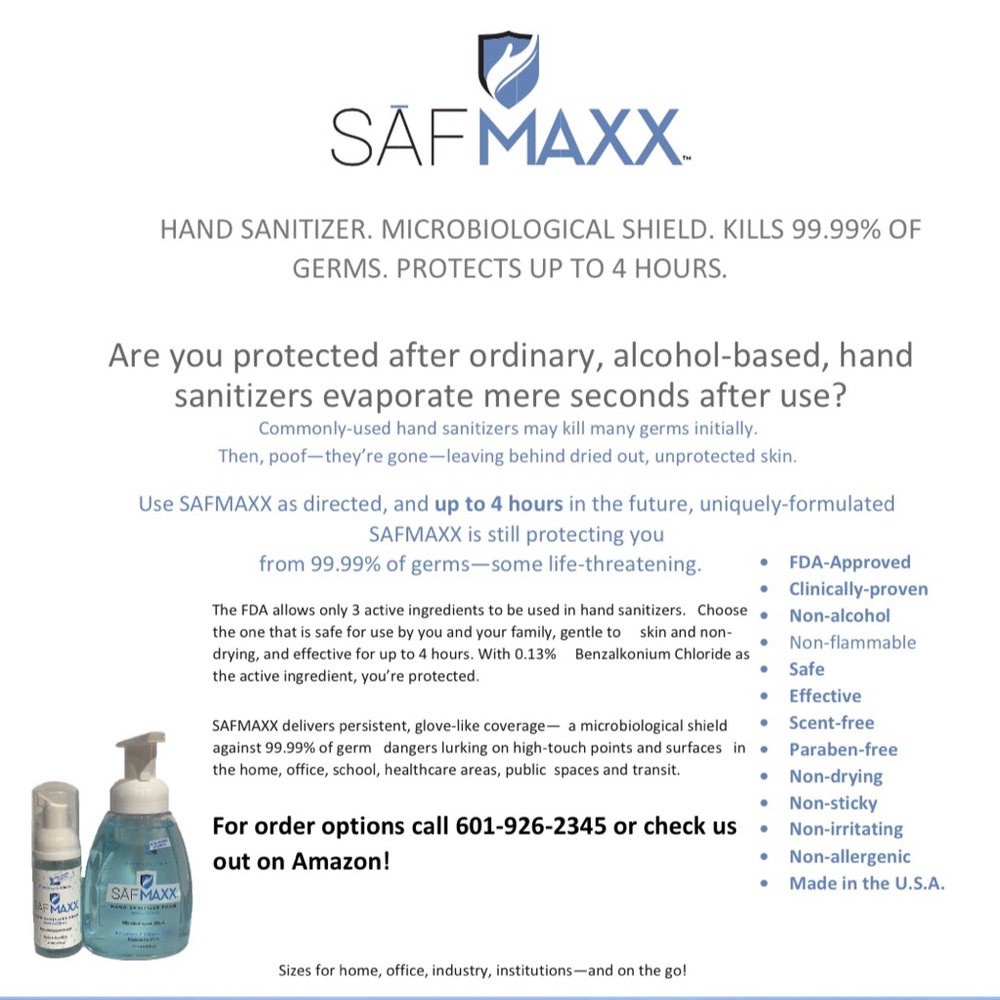 Alcohol free hand sanitizer! MADE IN THE USA!
